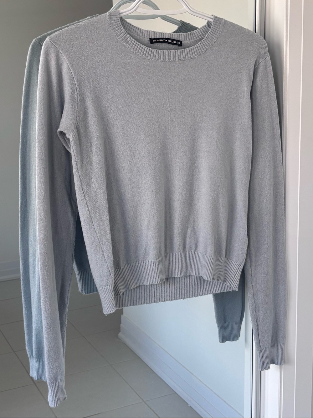 Brandy Melville Light Blue Crew Neck Sweater
